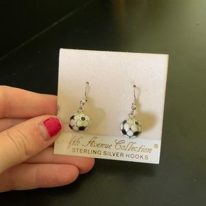 Soccer earrings